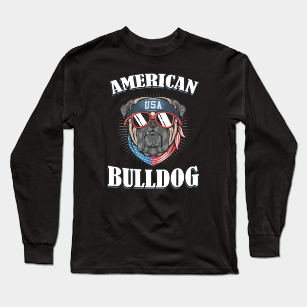 American Bulldog Dog Owner Gifts Long Sleeve T-Shirt by Foxxy Merch